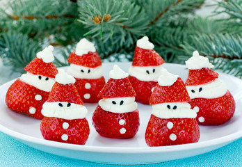 Strawberry santas for Christmas