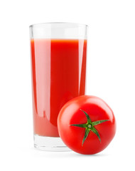 Glass of tomato juice