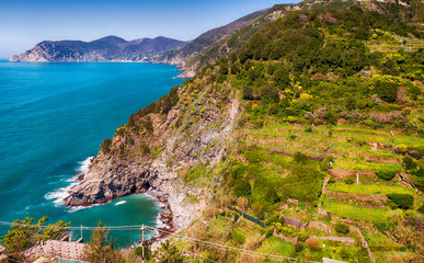 Fototapeta premium Wonderful landscape of Cinque Terre Coast, Italy