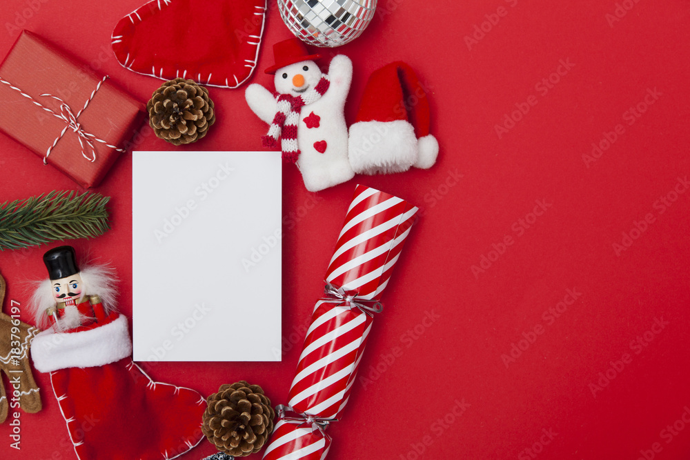 Canvas Prints Collection of Christmas decorations background. 