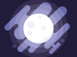 Full moon vector illustration