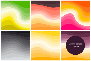 Minimal vector wave covers design.Paper art style for banner, poster, promotion. 