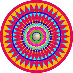 Multicolored flower pattern
