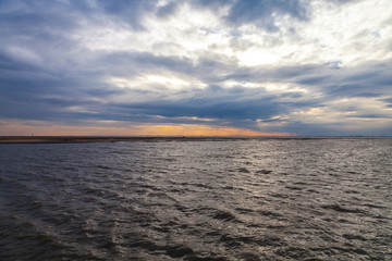Cloudy sky over the north sea