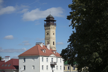 old fire tower in the city of Grodno
