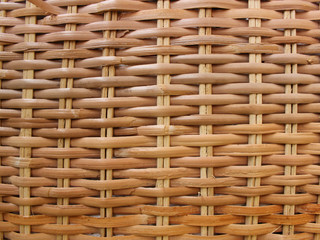 A fragment of a wicker basket