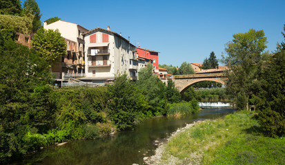 Fototapeta na wymiar Ter River in Ripoll, Catalonia, Spain