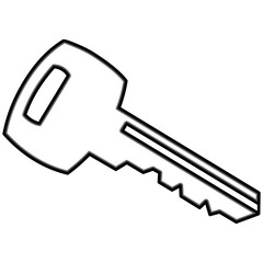Bike Key Illustration - A vector illustration of a cartoon Bike Key.