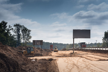 Fototapeta premium Construction work for a road