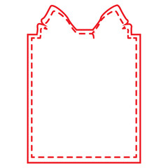 Label with a present shape