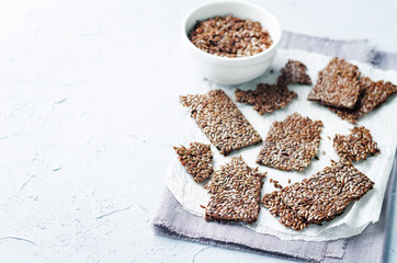 Flax seeds crackers
