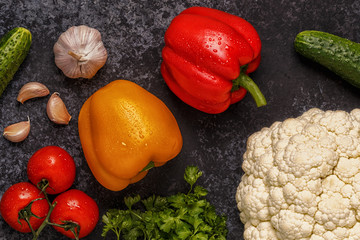 Set of vegetables for cooking