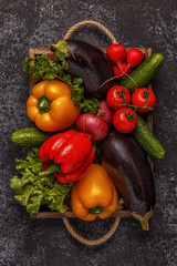 Set of vegetables for cooking
