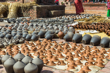 Potters square in  old town of Bhaktapur