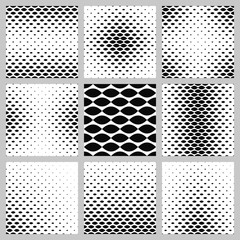 Black and white curved shape pattern background set