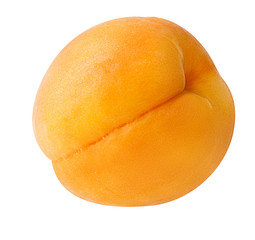 Fresh apricot isolated on white background with clipping path
