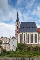 Fototapeta na wymiar St. Vitus Church, Cesky Krumlov, Czech republic
