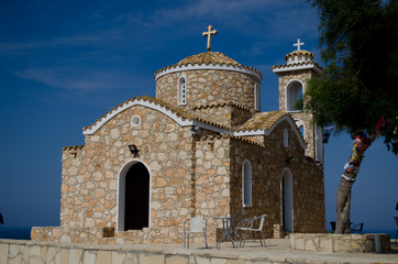 Cyprus, travel, buildings, architecture, church, island, sea, landscape, shore, object, outside, travel, summer