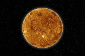 Planet Venus in the solar system. Elements of this image are furnished by NASA