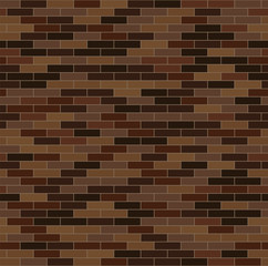 Decorative red and brown bricks  wallpaper. Seamless pattern. 