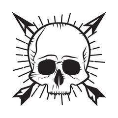Skull motorcycle club Badge/Label