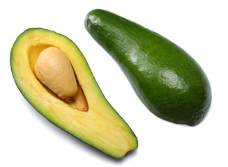 healthy food. fresh avocado isolated on white background