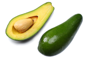 healthy food. fresh avocado isolated on white background