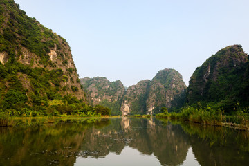 Fototapeta na wymiar River near Ninh Binh, Vietnam