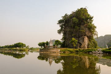 Fototapeta na wymiar Small shrine near Ninh Binh, Vietnam