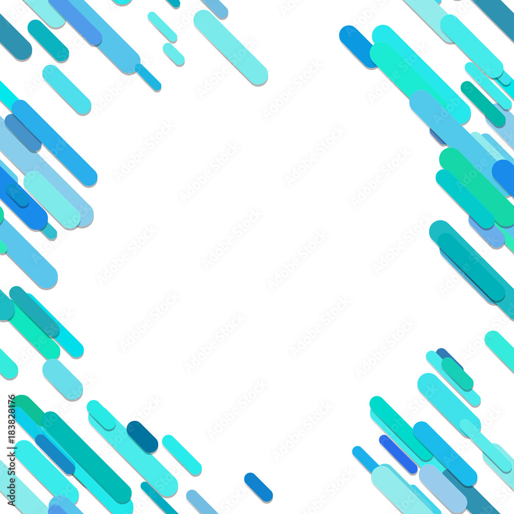 Poster color abstract chaotic rounded diagonal stripe pattern background - vector graphic design from color