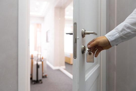 Opening A Hotel Door Concept