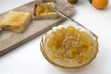 A beautiful and mouth-watering fruit jam is located on the Light Table.