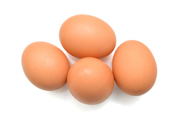 Eggs isolated on white background