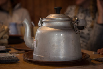kettle in a cabin in the alps