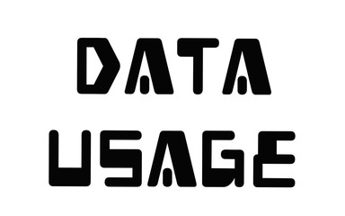 Data Usage. Typographic stamp visualisation concept Original series.