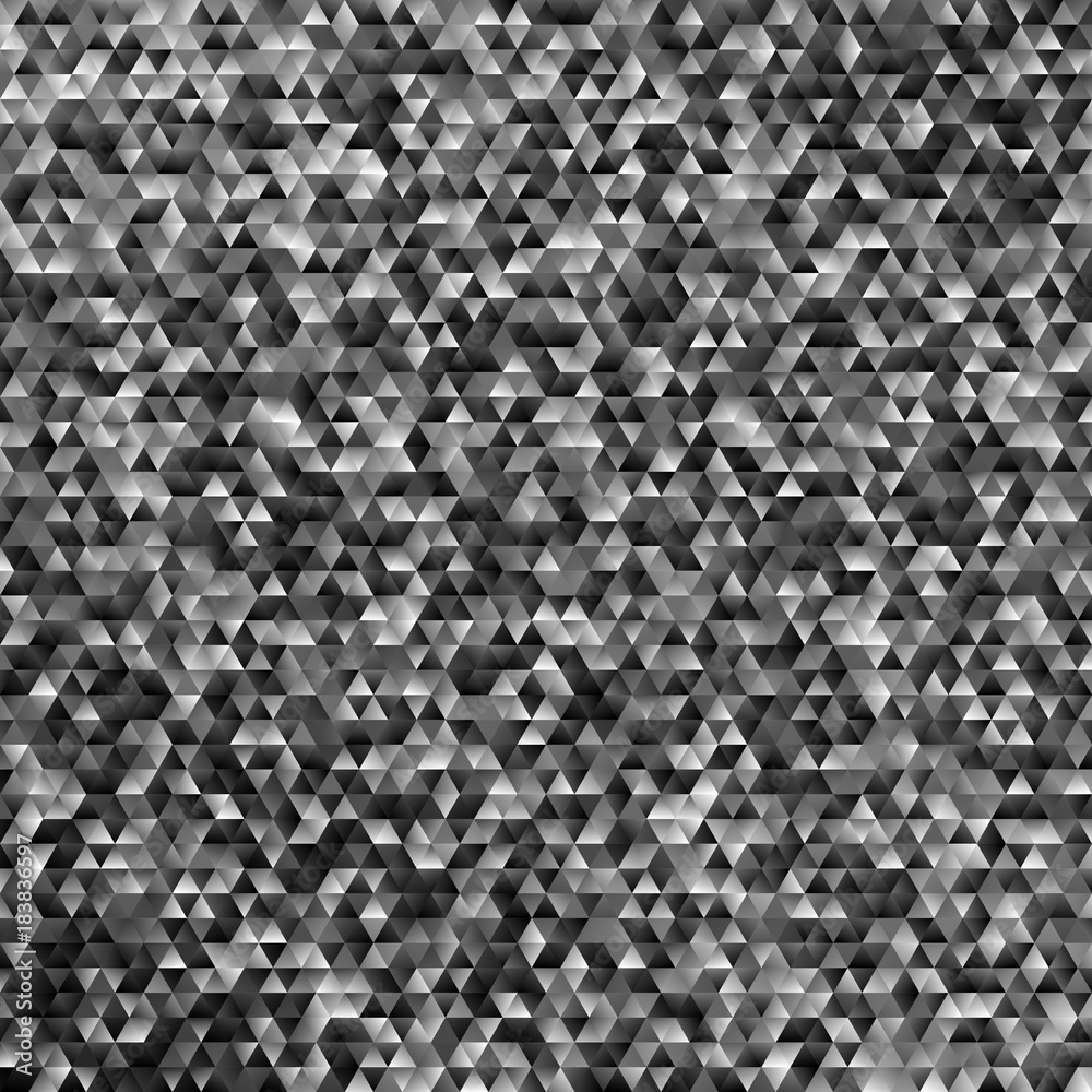 Poster dark grey abstract regular triangle tile mosaic background - modern gradient polygon vector graphic 
