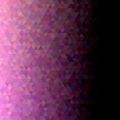 Geometric polygonal triangle tile pattern background - polygon vector design with regular triangles in pink tones