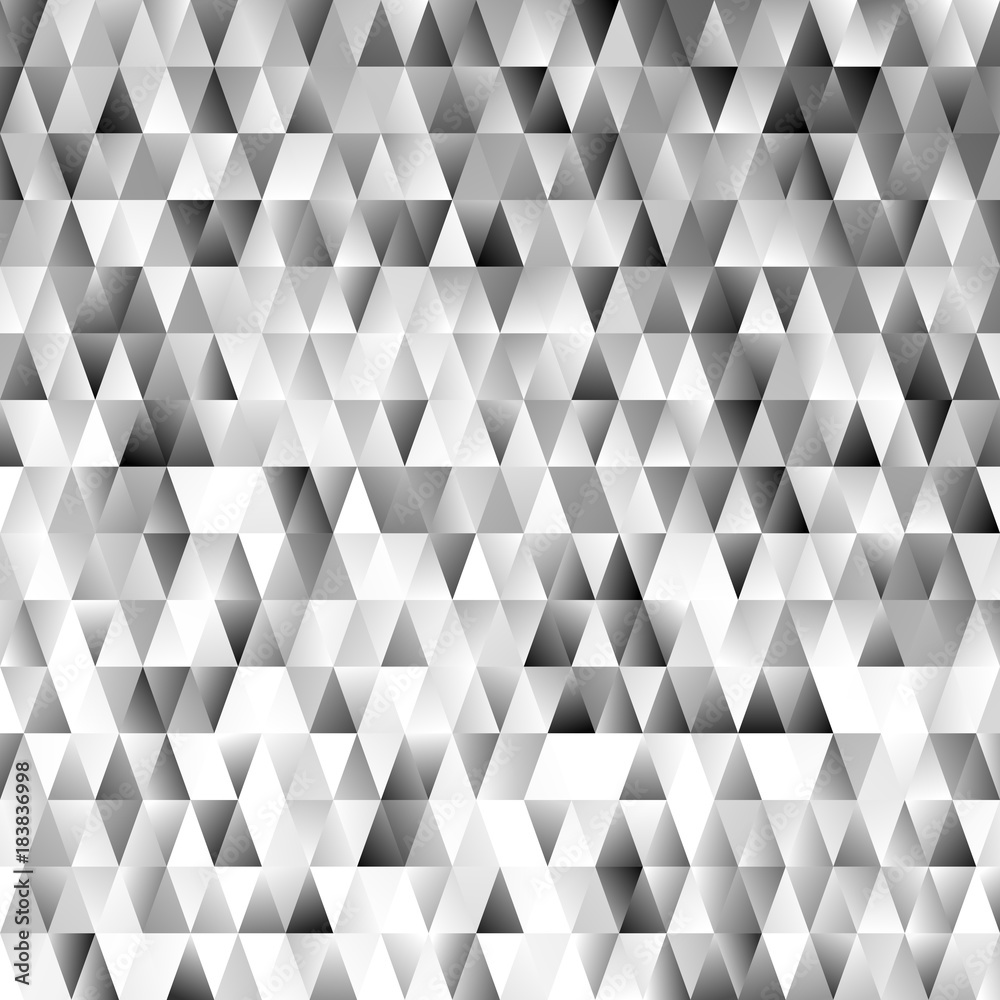 Poster geometric triangular polygon pattern background - modern gradient vector graphic design with grey tr