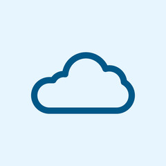 Cloud Storm Rain Weather Minimalistic Flat Line Outline Stroke Icon Pictogram Symbol