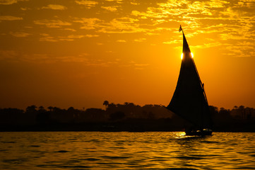 Nile Felucca at sunset