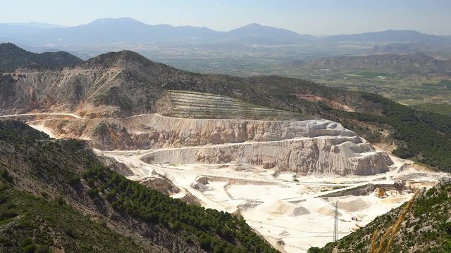 The limestone quarry in Calamorro Mountain found in the small town of Benalmadena Spain