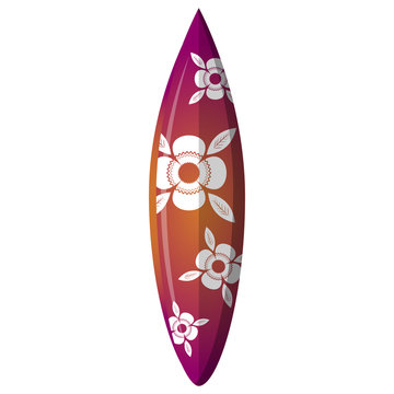 Isolated surfboard illustration