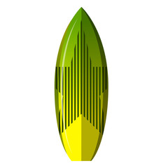 Isolated surfboard illustration