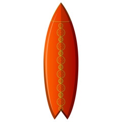 Isolated surfboard illustration