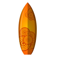 Isolated surfboard illustration