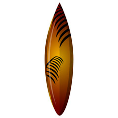 Isolated surfboard illustration