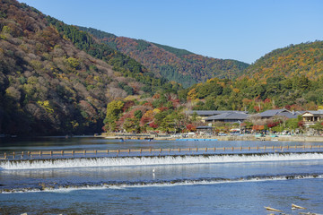 Beautiful fall color and TogetuKyo Bridge