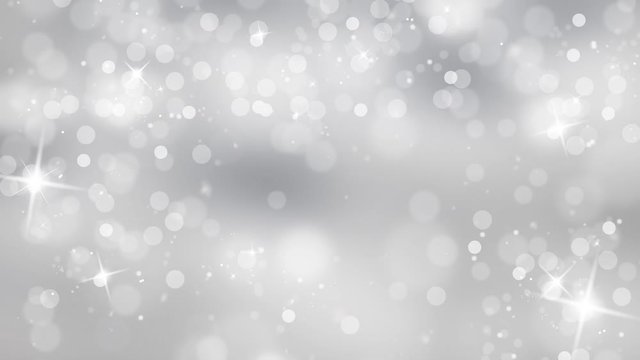 Snow falling animation on winter light background with sparkle. 
