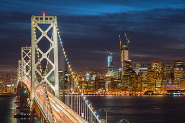 Fototapeta na wymiar San Francisco-Oakland Bay Bridge