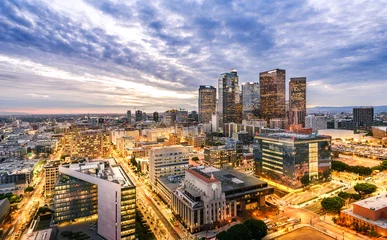 Foto op Canvas Downtown Skyline at Sunset. Los Angeles, California, USA © chones